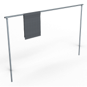 Carpet beater frame | Cross tube 4000 mm | steel tube  48 mm